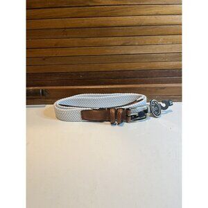 Torino Leather Co. White Weave Belt Size 44